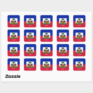 Sticker Carré Haïti patriotique et vacances Haïtiennes, voyage /