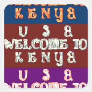 Sticker Carré Hakuna Matata Bienvenue au Kenya.png