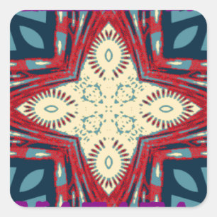 Sticker Carré Hakuna Matata Texte Hope Art Abstrait Design d'imp