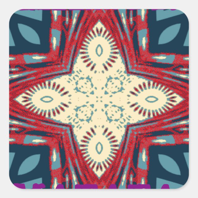 Sticker Carré Hakuna Matata Texte Hope Art Abstrait Design d'imp (Devant)