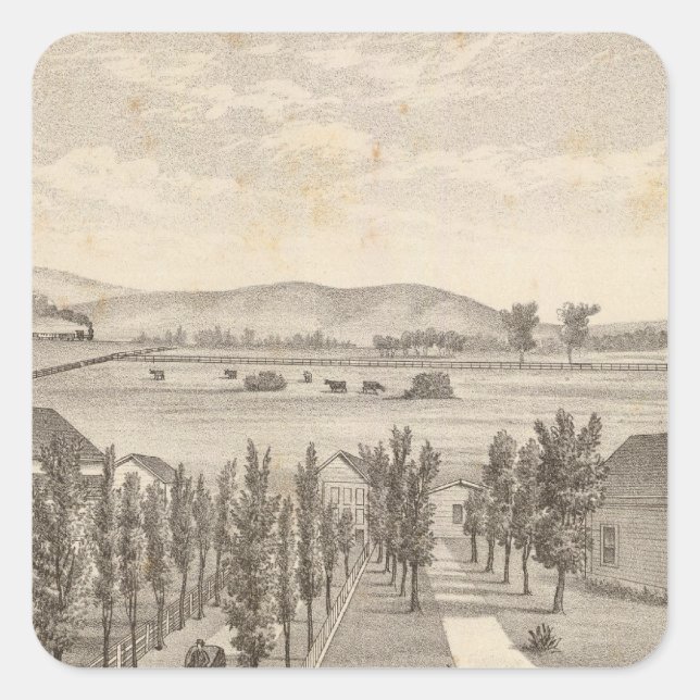 Sticker Carré Haley res, ferme (Devant)