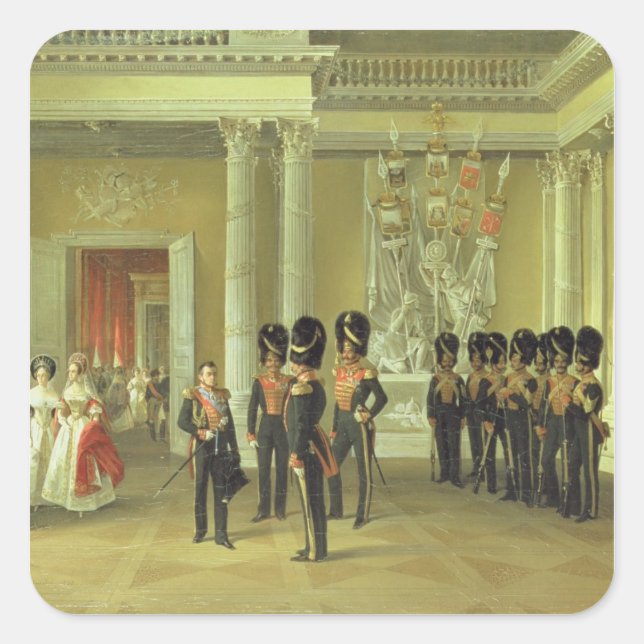 Sticker Carré Hall héraldique du Palais d'hiver, St. (Devant)