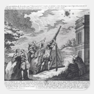 Sticker Carré Halley's Comet Observé en 1759 par Cassini III