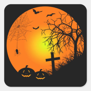 Sticker Carré Halloween