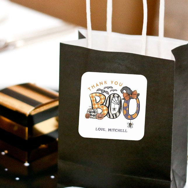 Sticker Carré Halloween 2e anniversaire Merci (Créateur téléchargé)