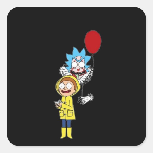 Sticker Carré halloween adesivo Rick and Morty (Devant)