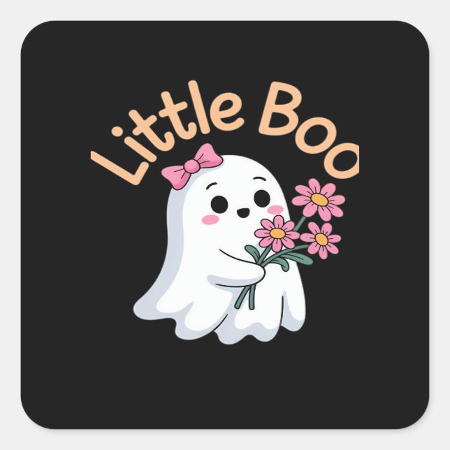 Sticker Carré Halloween Boo Cute Family (Devant)