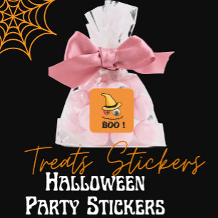Sticker Carré Halloween de la face Spooktacular