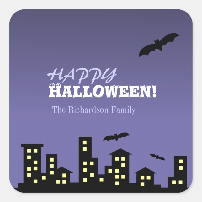 Sticker Carré Halloween du paysage (Devant)