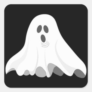 Sticker Carré Halloween ghost