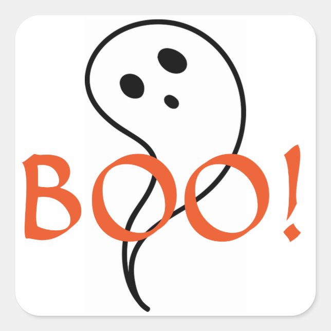 Sticker Carré Halloween Ghost (Devant)