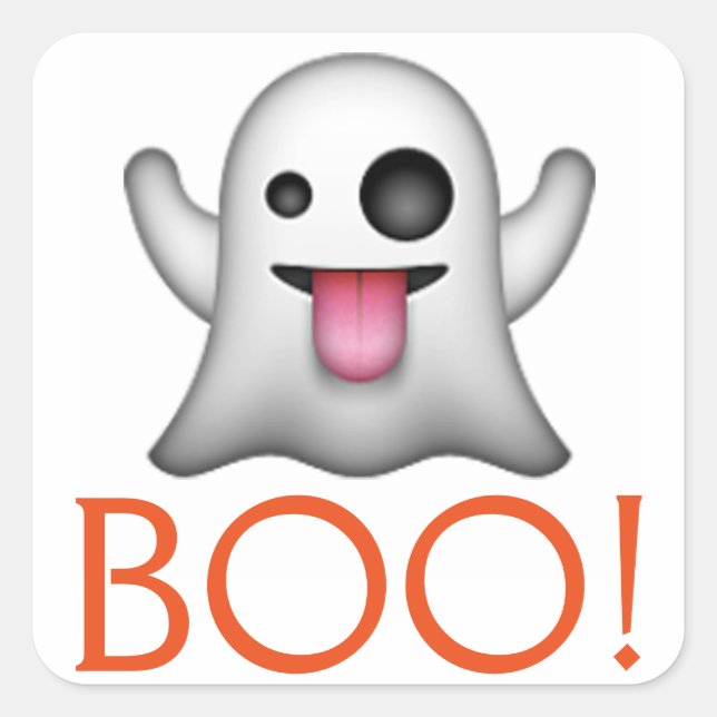 Sticker Carré Halloween Ghost (Devant)