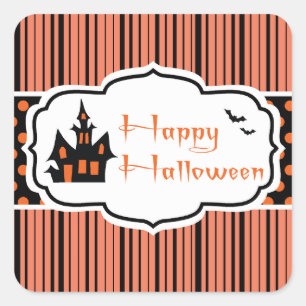 Sticker Carré Halloween heureux