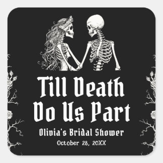 Sticker Carré Halloween Jusqu'à la mort Faisons-nous partie Fête