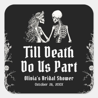 Sticker Carré Halloween Jusqu'à la mort Faisons-nous partie Fête