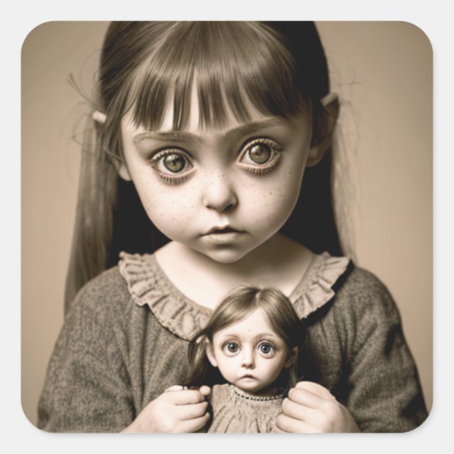 Sticker Carré Halloween Party Eerie Dark Art (Devant)