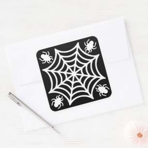 Sticker Carré Halloween Spiderweb