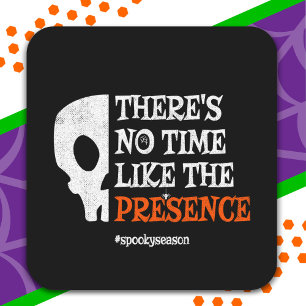 Sticker Carré Halloween Spirit Crâne Éffrayant Funny Halloween