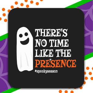 Sticker Carré Halloween Spirit Happy Ghost Funny Halloween