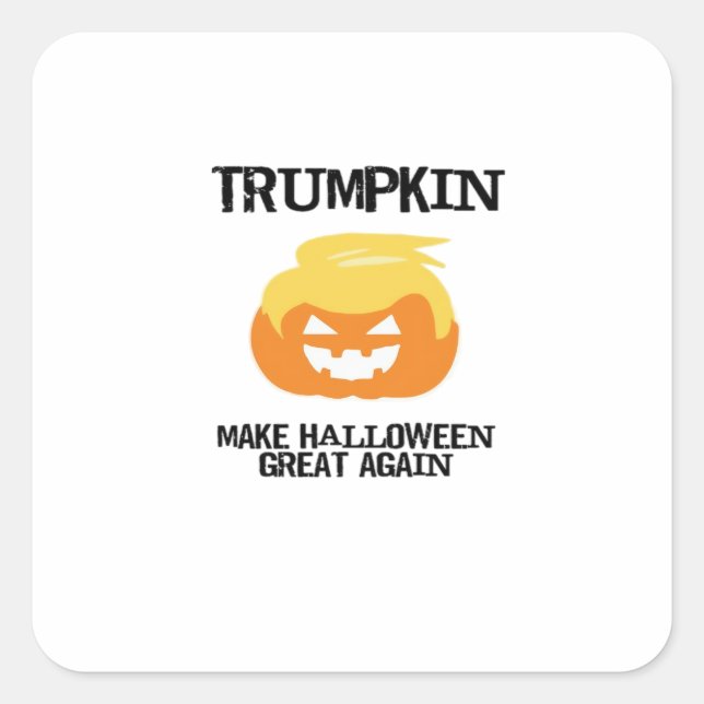Sticker Carré Halloween Trumpkin V3 (Devant)
