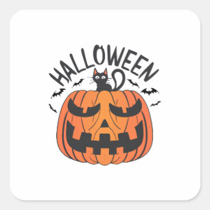 Sticker Carré Halloween vintage