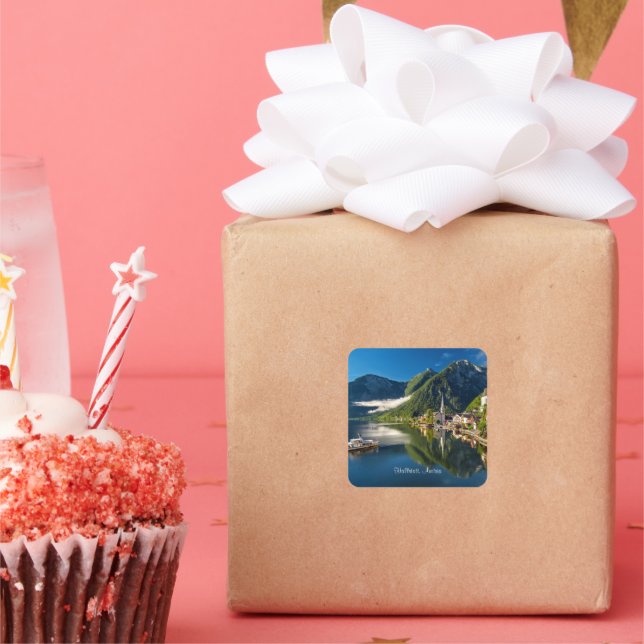 Sticker Carré Hallstatt, Autriche Photographie pittoresque (Fête)