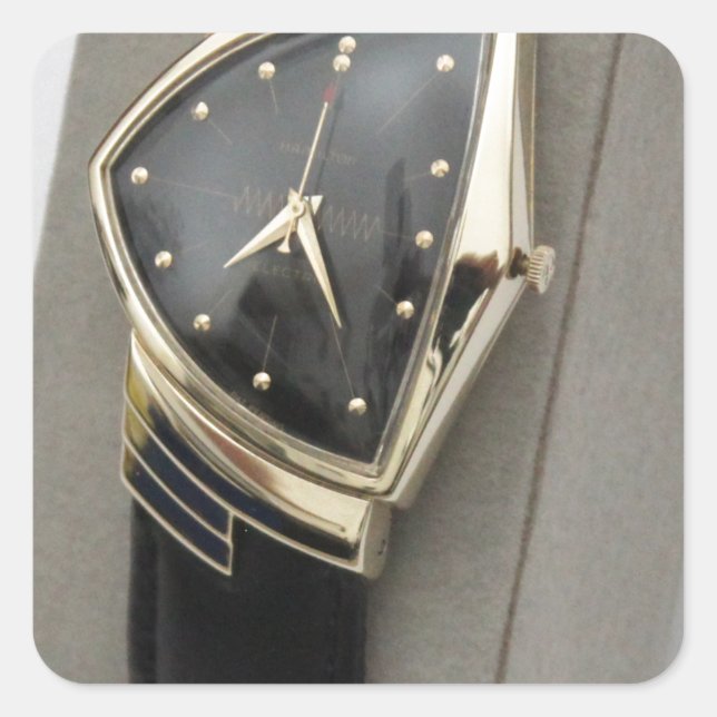 Sticker Carré Hamilton Electric Ventura Watch c.1957 (Devant)