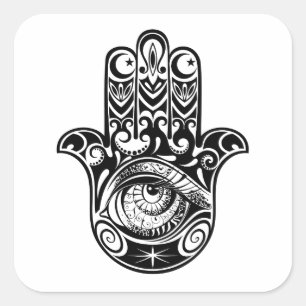 Sticker Carré Hamsa Hand Zendoodle