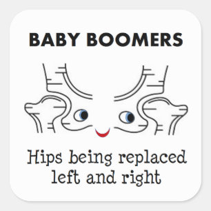 Sticker Carré Hanches de baby boomer