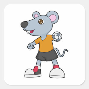 Sticker Carré Handball de souris