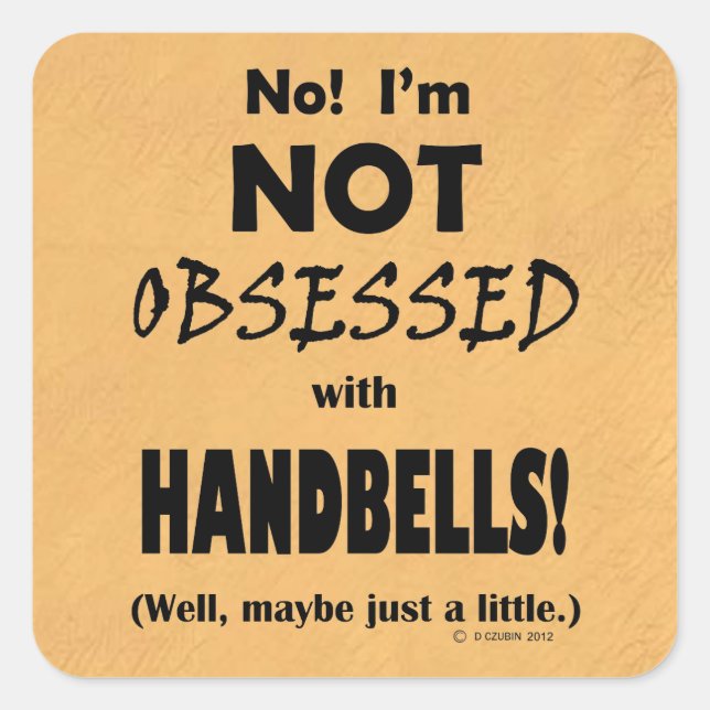 Sticker Carré Handbells Obsédés (Devant)