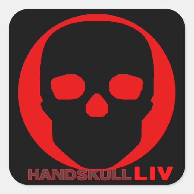 Sticker Carré HANDSKULL Liv - pegatina (Devant)
