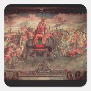 Sticker Carré Hannibal croisant les Alpes