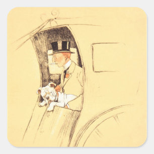 Sticker Carré Hansom Cab