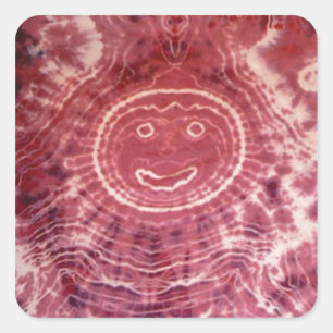 Sticker Carré Happy Face Tie Dye PhatDyes