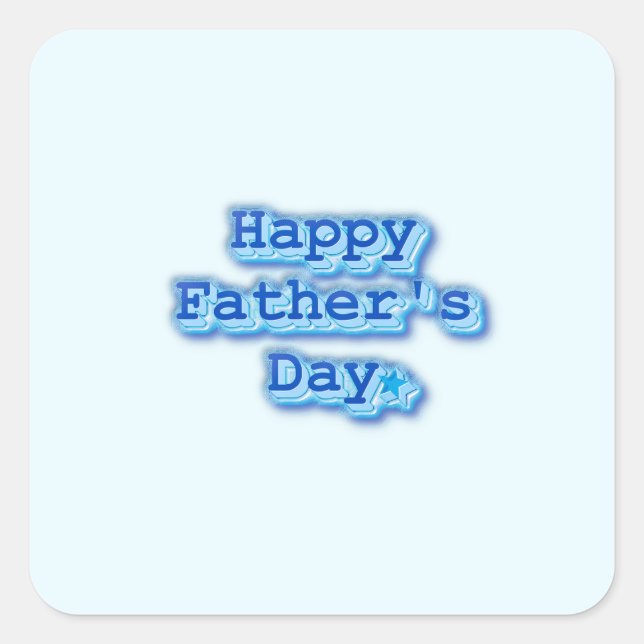 Sticker Carré Happy Father's Day (Devant)