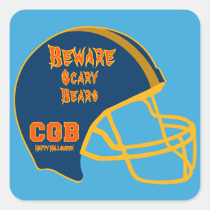 Sticker Carré Happy Halloween California Football Casque Logo