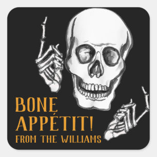 Sticker Carré Happy Halloween papa blague