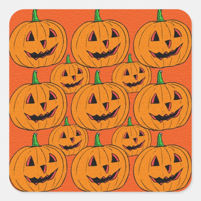 Sticker Carré Happy Jack o Lantern (Devant)