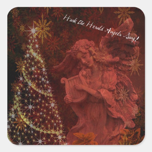 Sticker Carré Hark Harold Angels Sing-Sticker (Devant)