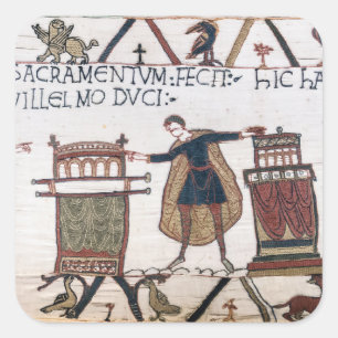 Sticker Carré Harold jurant serment sur des reliques saintes