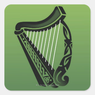 Sticker Carré Harpe irlandaise