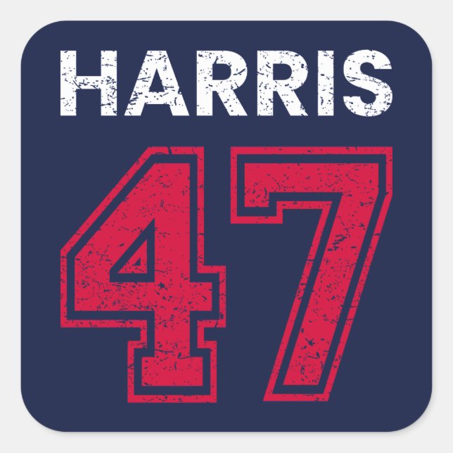 Sticker Carré Harris 47 I - Kamala Harris Pour Président (Devant)