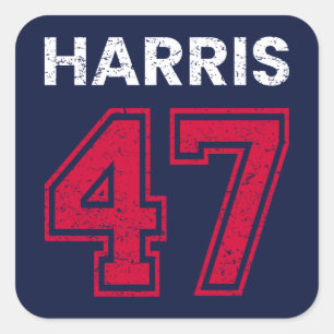 Sticker Carré Harris 47 I - Kamala Harris Pour Président