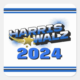 Sticker Carré Harris et Walz Gold Star