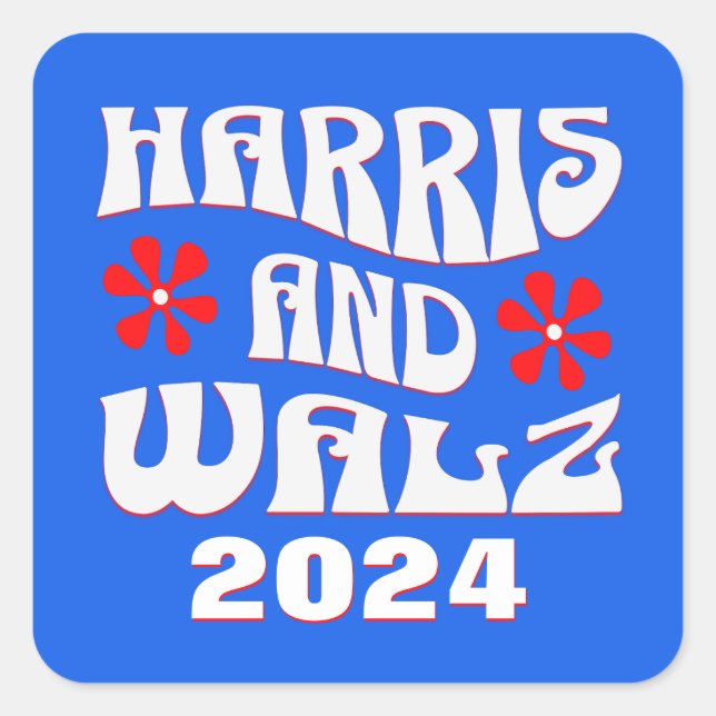 Sticker Carré Harris et Walz Retro (Devant)