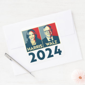 Sticker Carré Harris Walz 2024