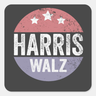 Sticker Carré Harris Walz 2024 Election Kamala Tim Waltz America