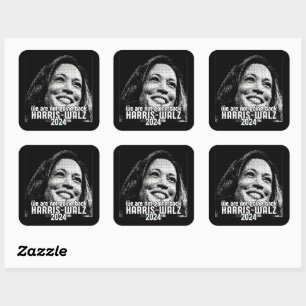 STICKER CARRÉ HARRIS-WALZ 2024 NOUS NE REVIENDRONS PAS