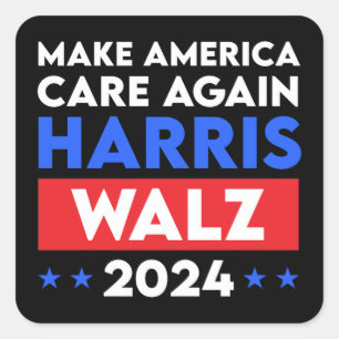 Sticker Carré Harris Walz 2024 Rendre l'Amérique à nouveau conce